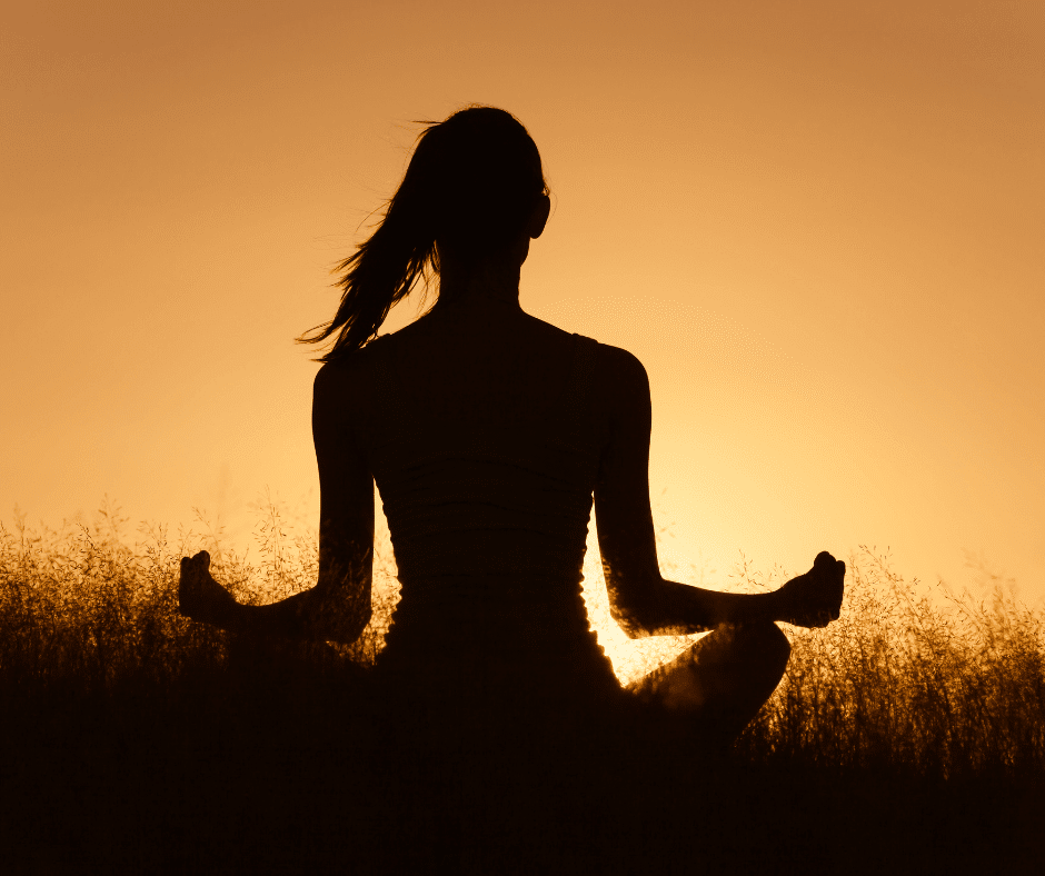 A leady doing Vipassana Meditation 
