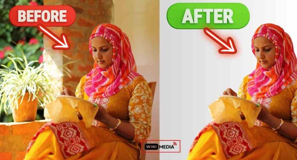 Wini Media  का शानदार Background Remover Tool 3 स्टेप्स में