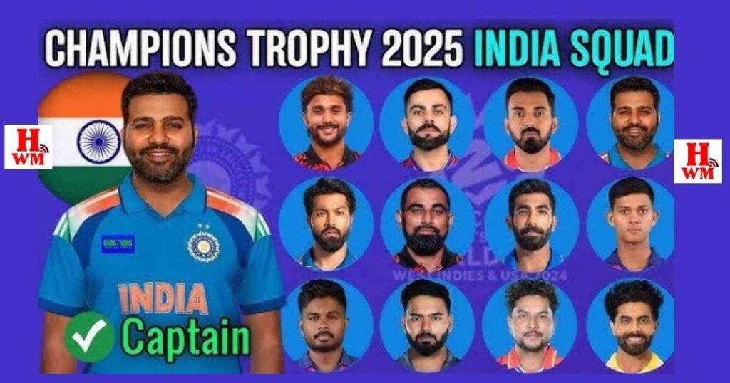 Champions Trophy 2025 India SQUAD 