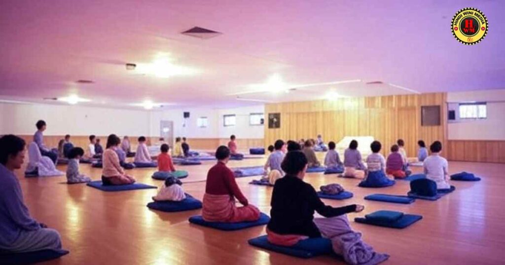 Vipassana meditation group sitting