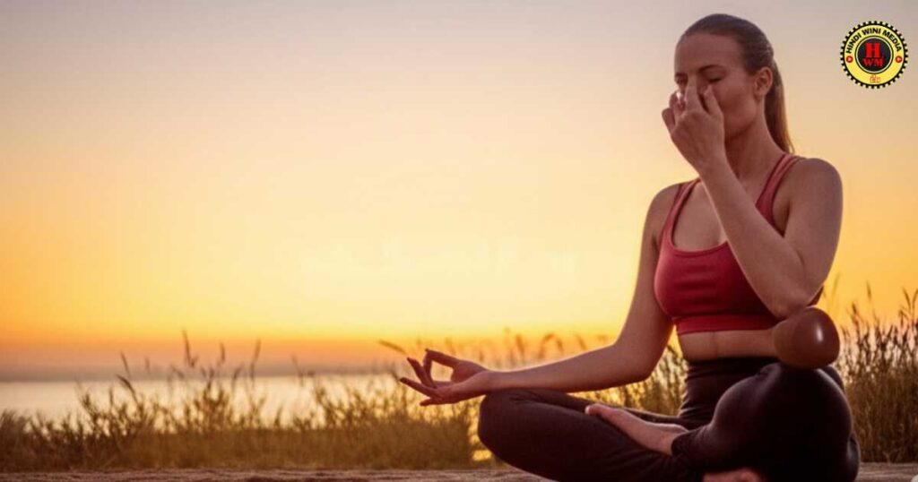 Nadi Shodhana pranayama at sunrise