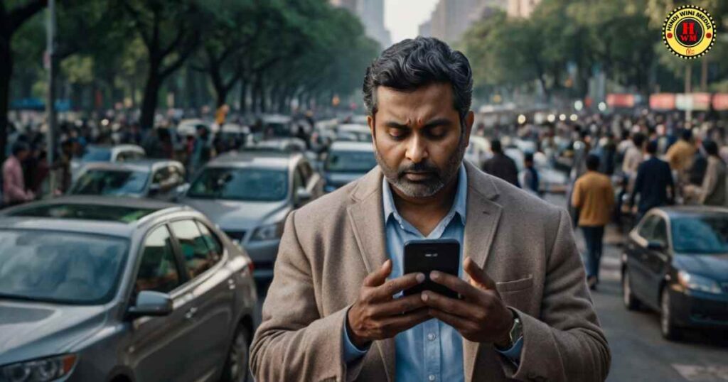 A person is busy with his mobile-Default Mode Network (DMN)