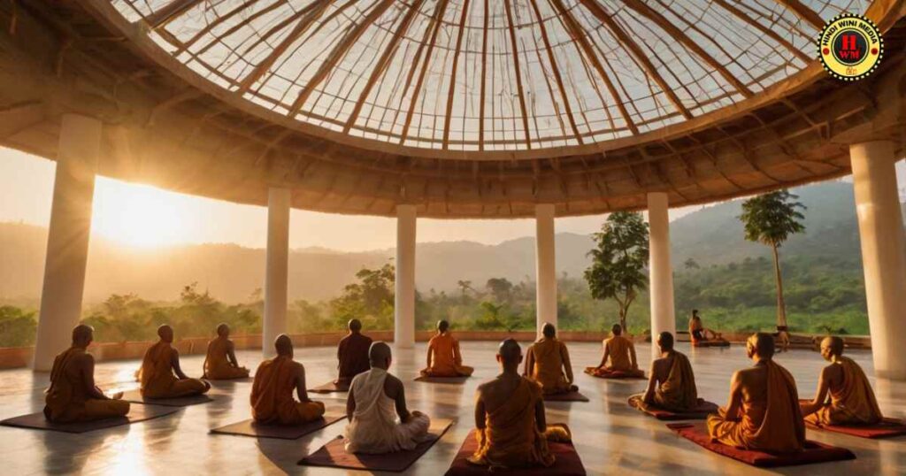 Vipassana meditation group sitting