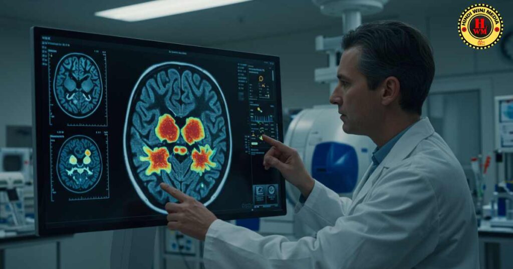 Brain scan showing neuroplasticity from Vipassana meditation in a lab.