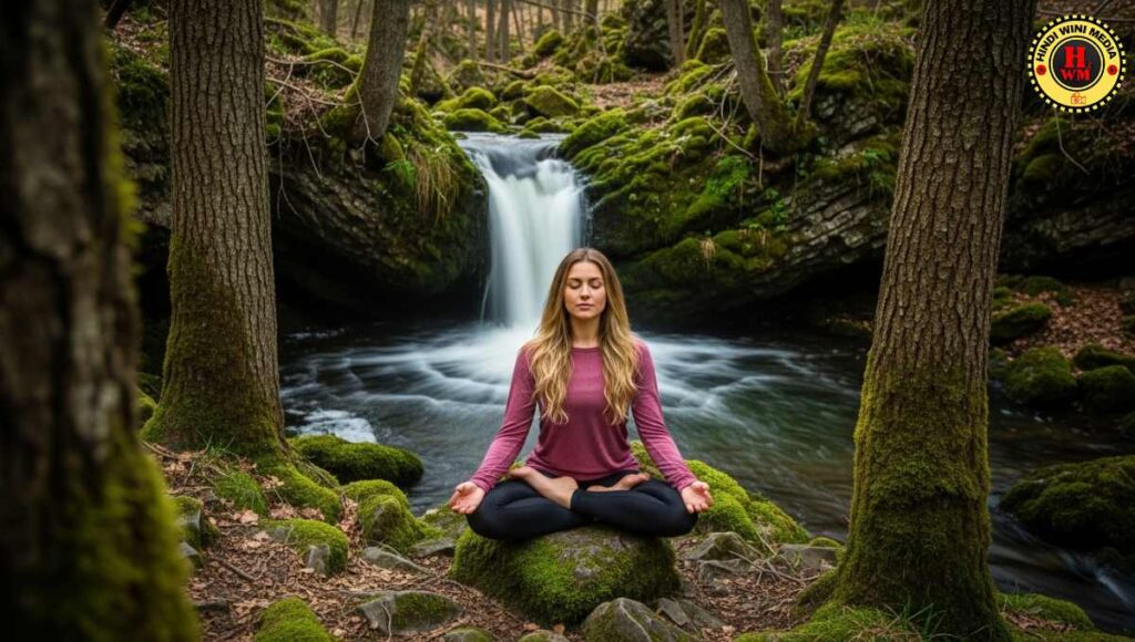 Meditating in nature